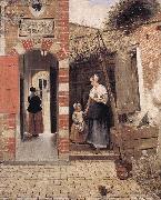 HOOCH, Pieter de The Courtyard of a House in Delft dg